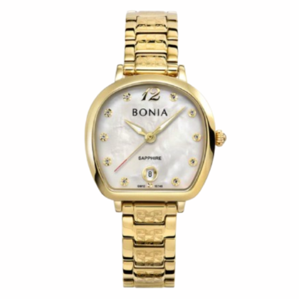 Bonia Sonia BNB10746-2255 Gold Stainless Steel Strap Analog Women Watch